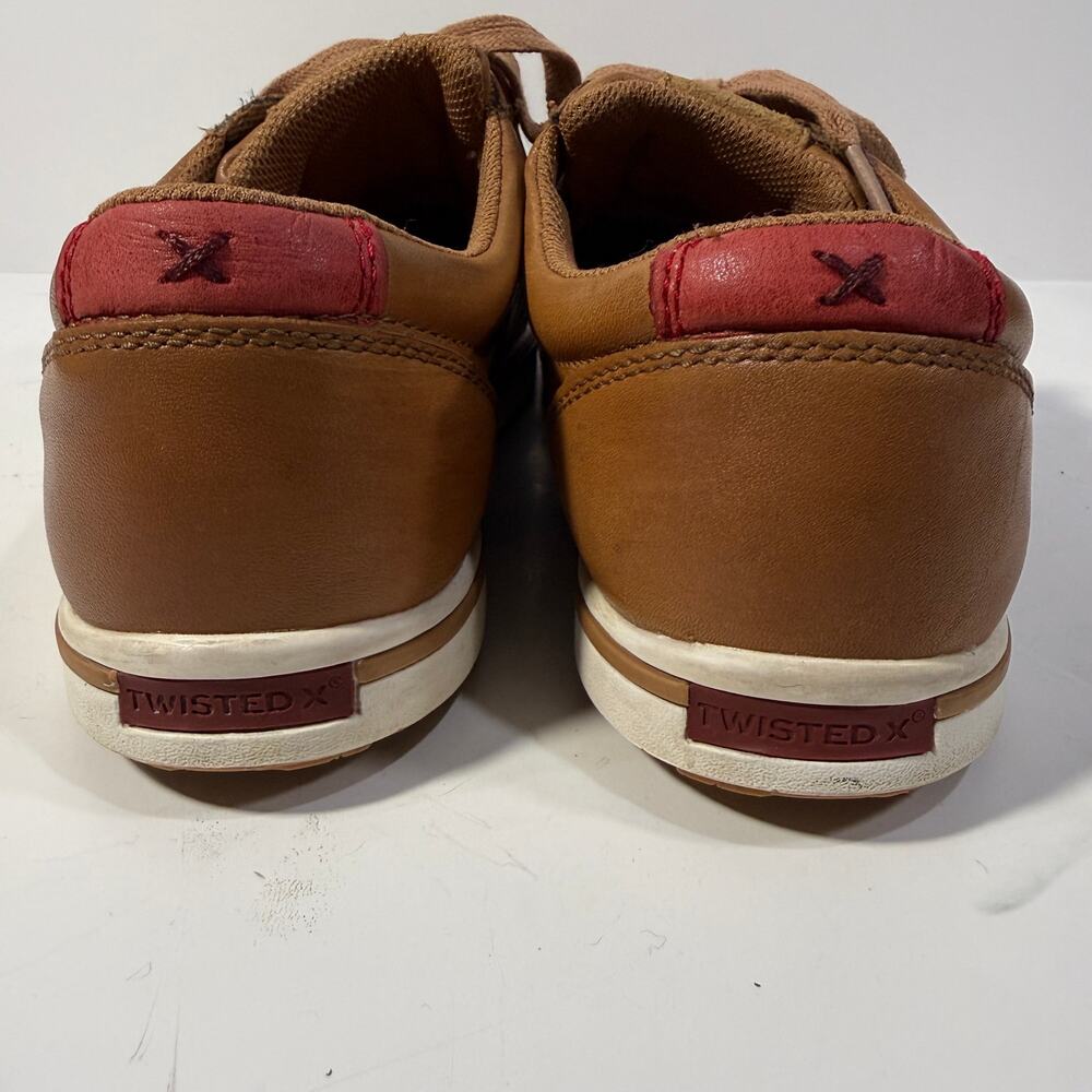 Twisted X Brown Leather Lace Up Kicks Chukka Moccasin Western Womens Shoes 9 - Picture 4 of 7
